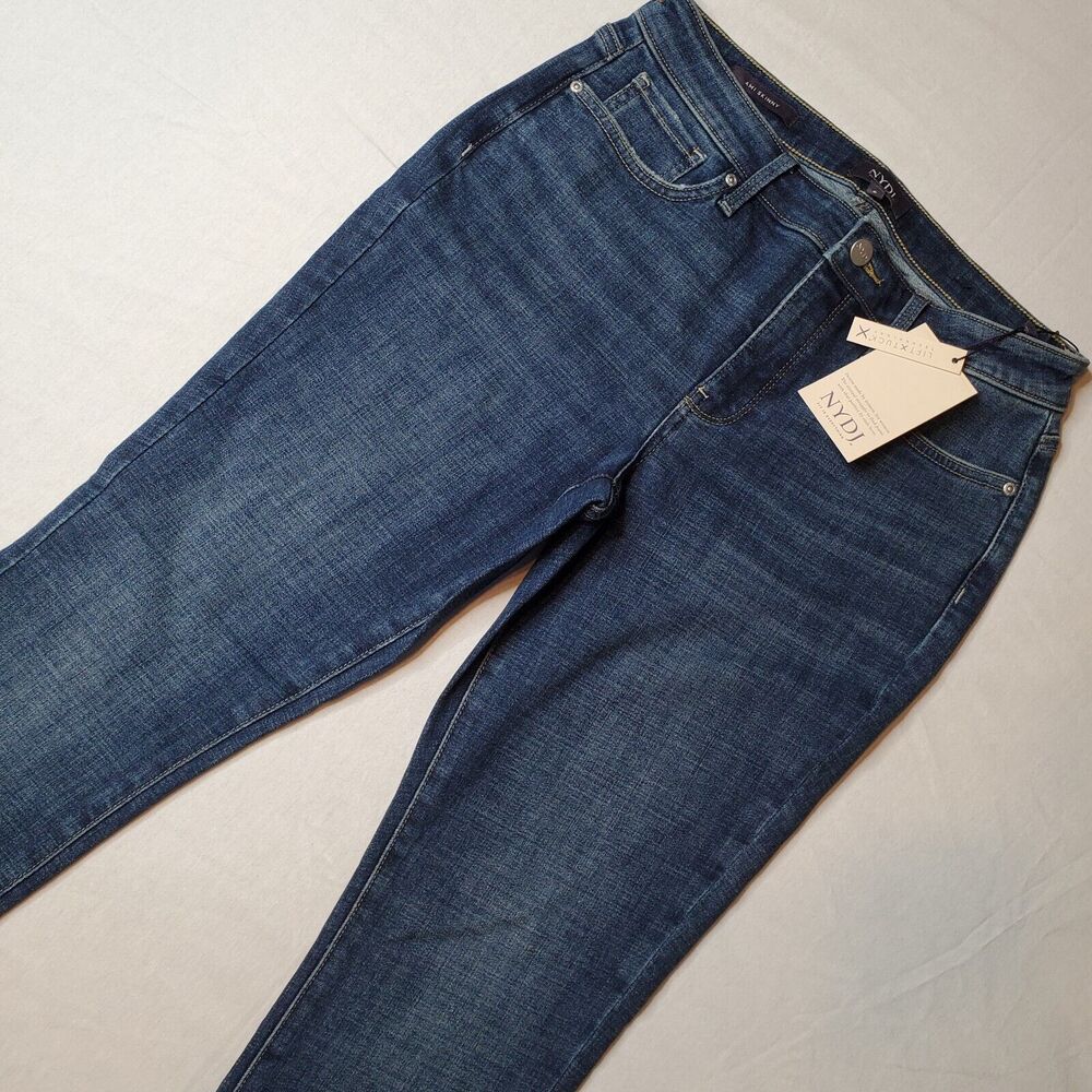 NYDJ Womens Size 6 NWT Ami Skinny Ankle Jeans Denim Mid Rise Blue MGTBAS2320